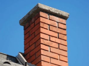 Close-up of a well-maintained chimney, essential for safe home heating inspections.